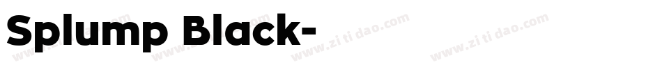 Splump Black字体转换